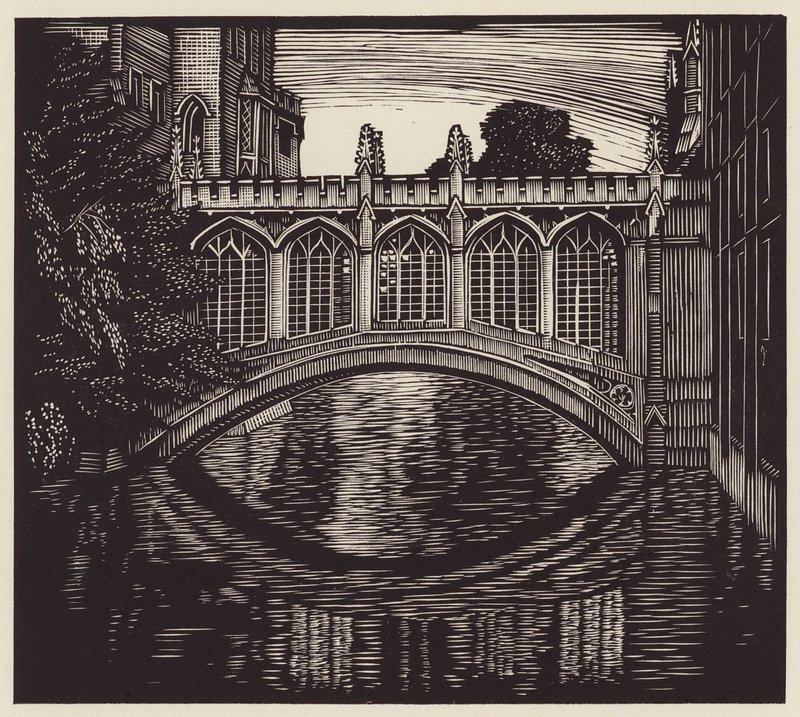 Cambridge: "Huokausten silta" (puupiirros) tekijältä John Frederick Greenwood