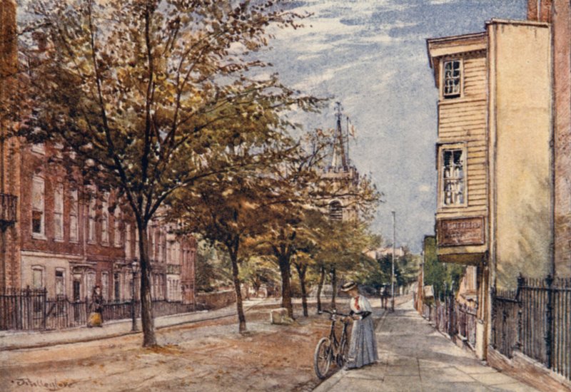 Church Row, Hampstead (väri litho) tekijältä John Fulleylove