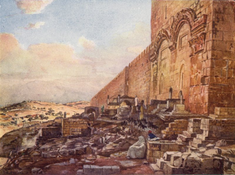 Jerusalem, Kultaisen tai kauniin portin ulkopuoli tekijältä John Fulleylove