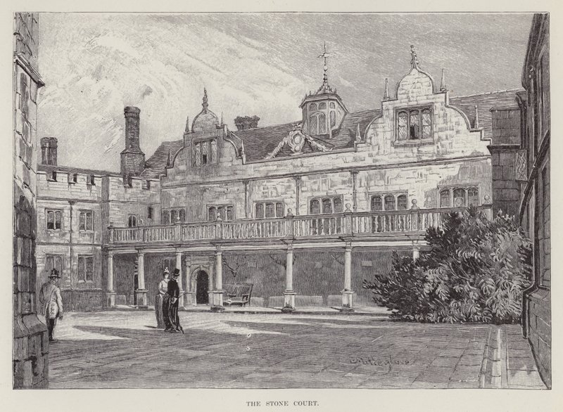 Knole House, The Stone Court (litho) tekijältä John Fulleylove