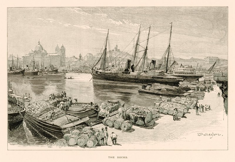 The Docks (litho) tekijältä John Fulleylove