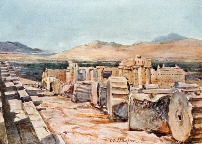 Propylaea Parthenonin tasanteen pohjoiselta reunalta tekijältä John Fulleylove