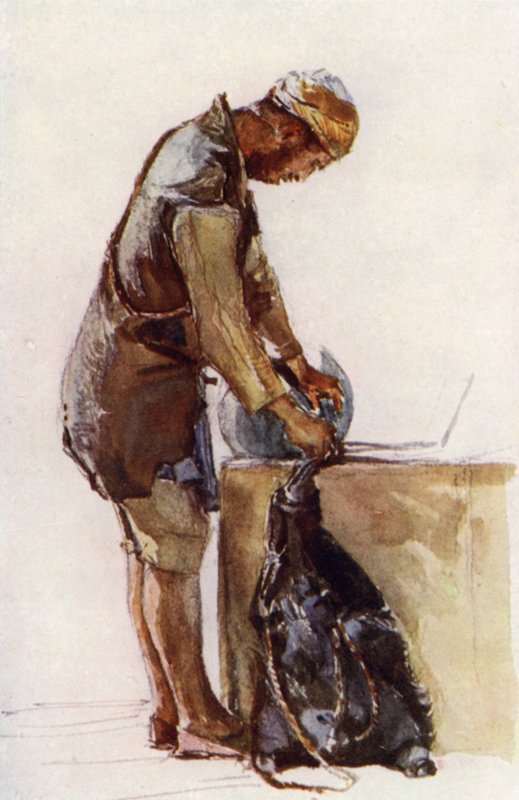 Water-Carrier täyte Iho, Jerusalem (väri litho) tekijältä John Fulleylove