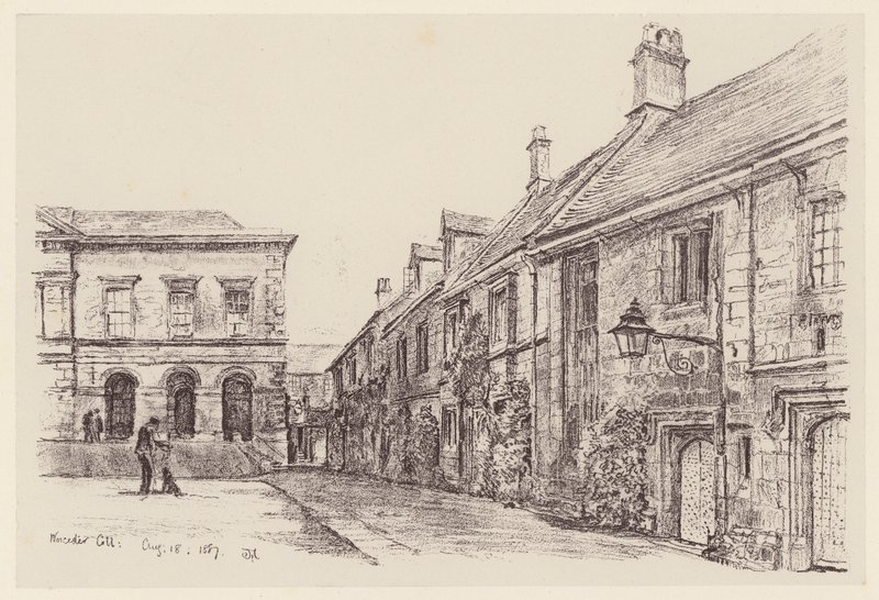 Worcester College (litografia) tekijältä John Fulleylove