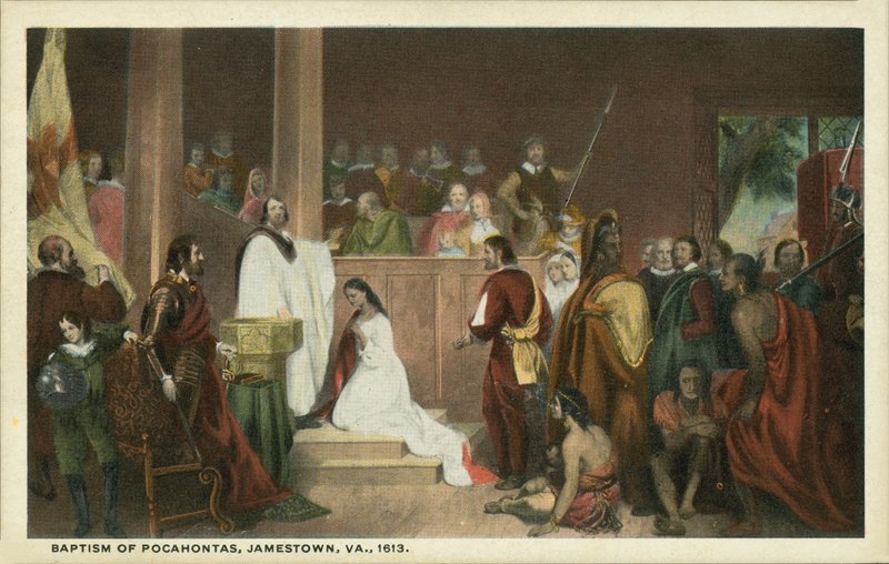 Pocahontasin kaste, Jamestown, Virginia tekijältä John Gadsby (after) Chapman
