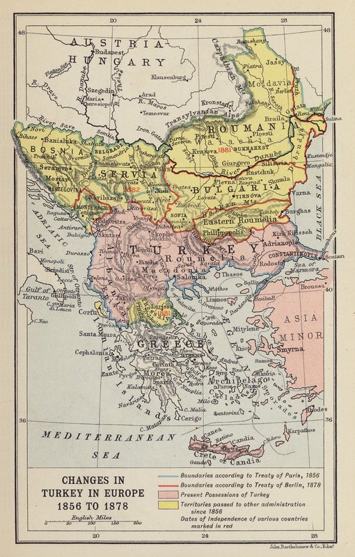 Turkin muutokset Euroopassa tekijältä John George Bartholomew