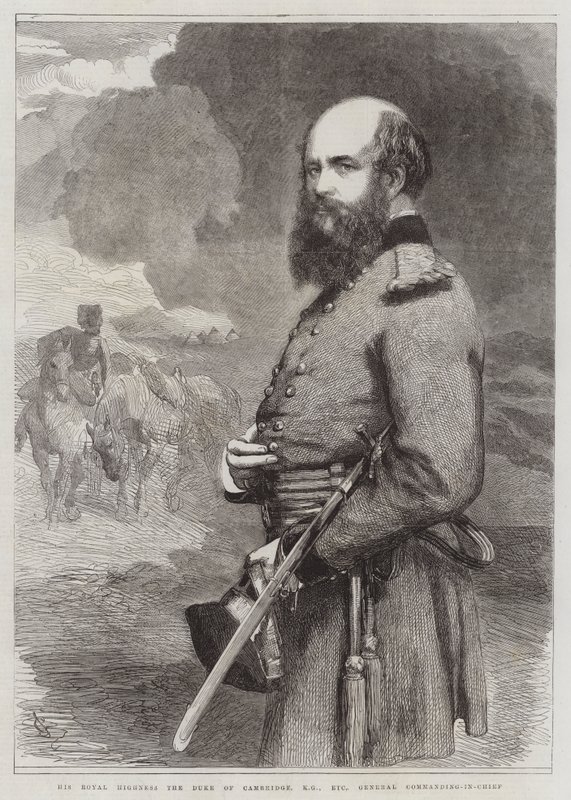 Hänen kuninkaallinen korkeutensa Cambridgen herttua, KG jne, General Commanding-inchief kaiverrus tekijältä John Gilbert