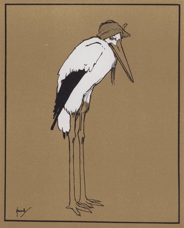 "Mutta olettaen, että haikaralla on kipeä päänsärky?" (väri litho) tekijältä John Hassall
