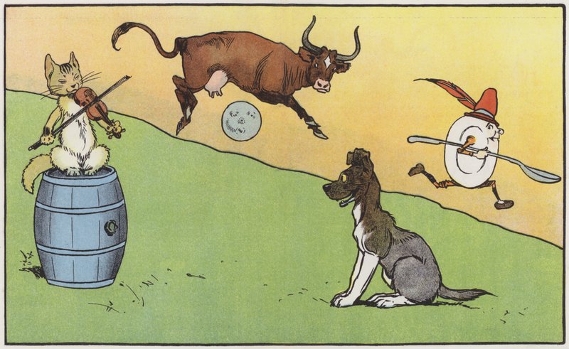 Pikku koira nauroi nähdessään sellaisen urheilun (väri litho) tekijältä John Hassall