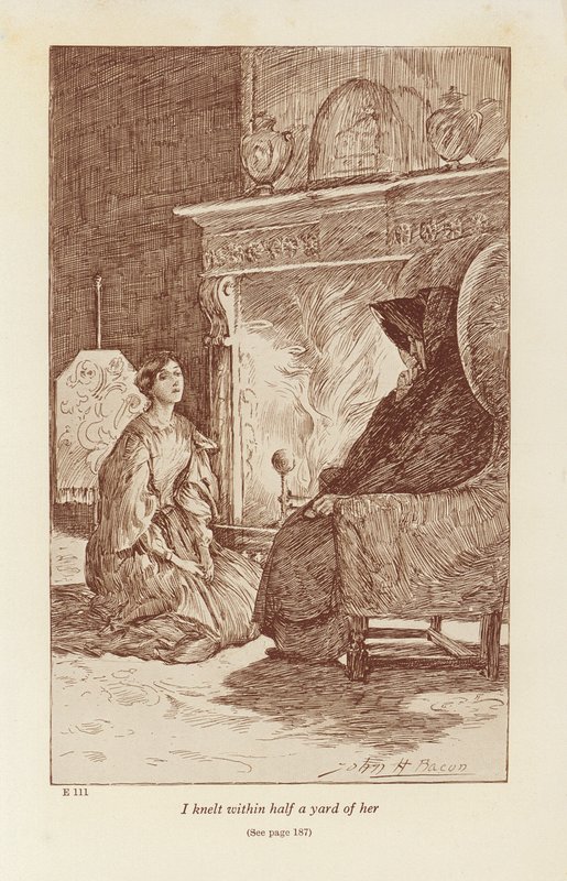 Charlotte Bronten Jane Eyren kuvitus (litografia) tekijältä John Henry Frederick (after) Bacon