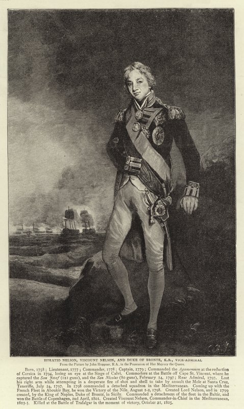 Horatio Nelson, varakreivi Nelson ja Duke of Bronte, KB, vara-amiraali tekijältä John Hoppner