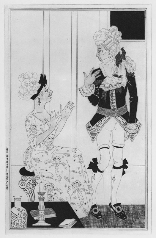 William Congreven kuvitus rakkaudesta rakkaudelle (litho) tekijältä John Kettelwell