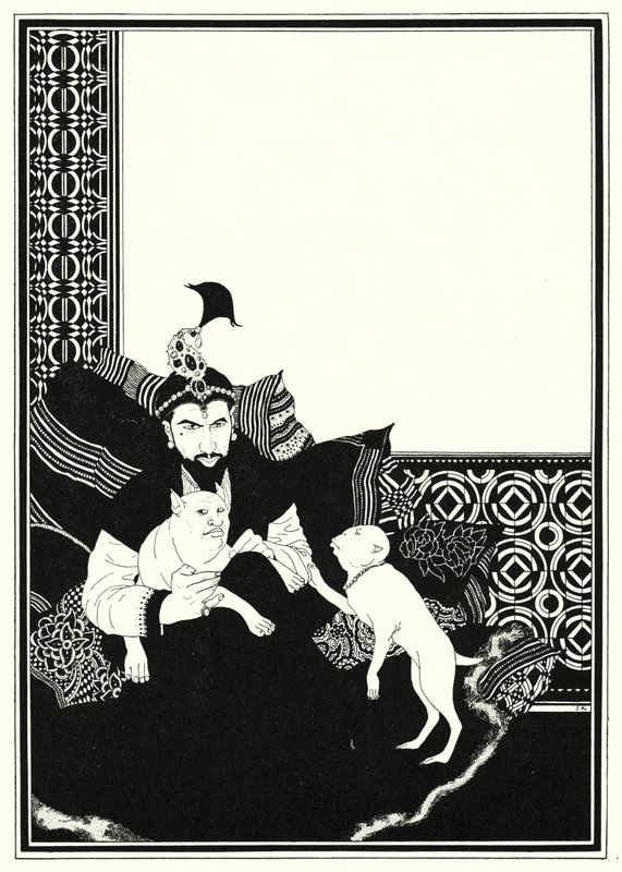 Kuvitus tarinaan Aladdin ja ihana lamppu (litho) tekijältä John Kettelwell