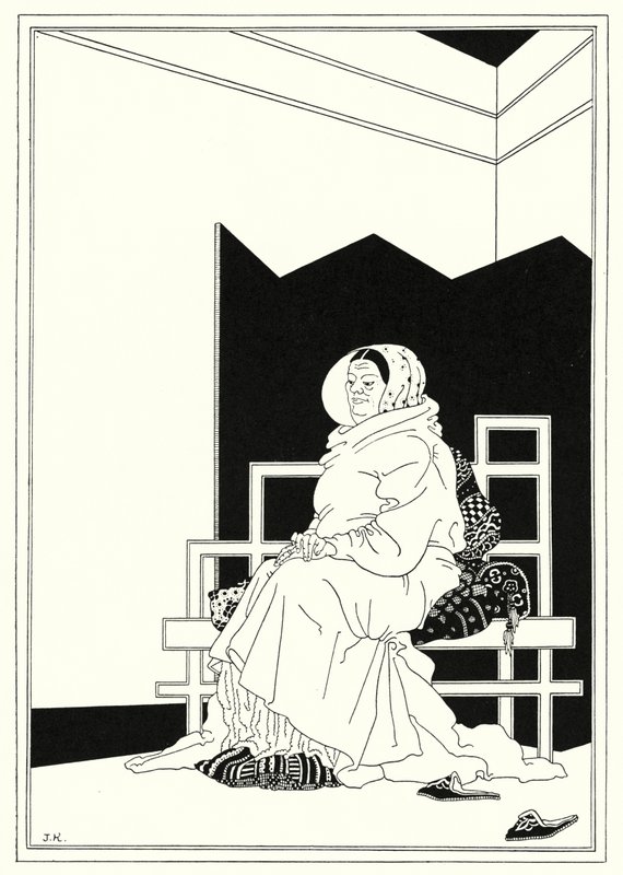 Kuvitus tarinaan Aladdin ja ihana lamppu (litho) tekijältä John Kettelwell