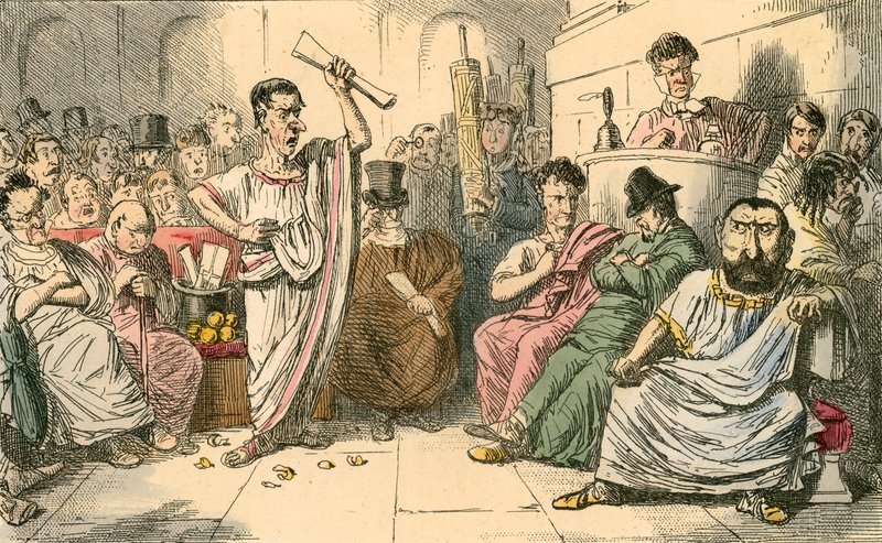 Cicero tuomitsi Catilina tekijältä John Leech
