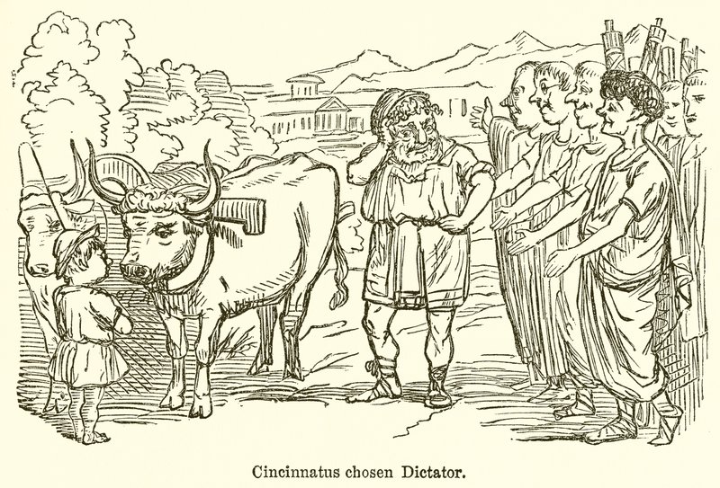Cincinnatus valitsi diktaattoriksi tekijältä John Leech