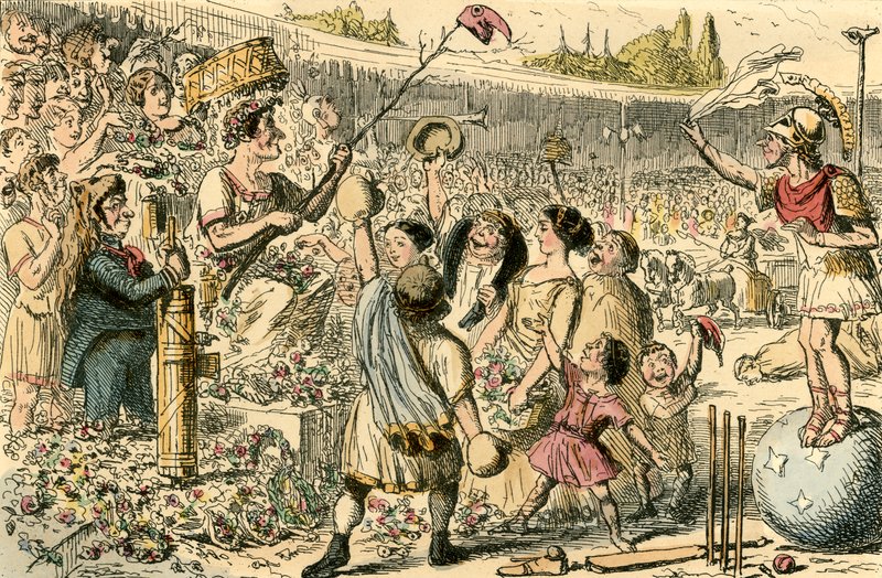 Flaminius palauttaa Libertyn Kreikkaan Isthmian kisoissa tekijältä John Leech