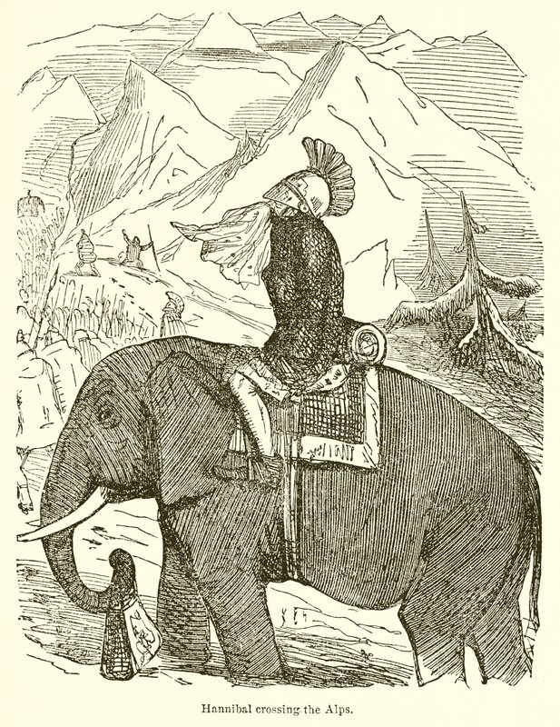 Hannibal ylittää Alpit tekijältä John Leech