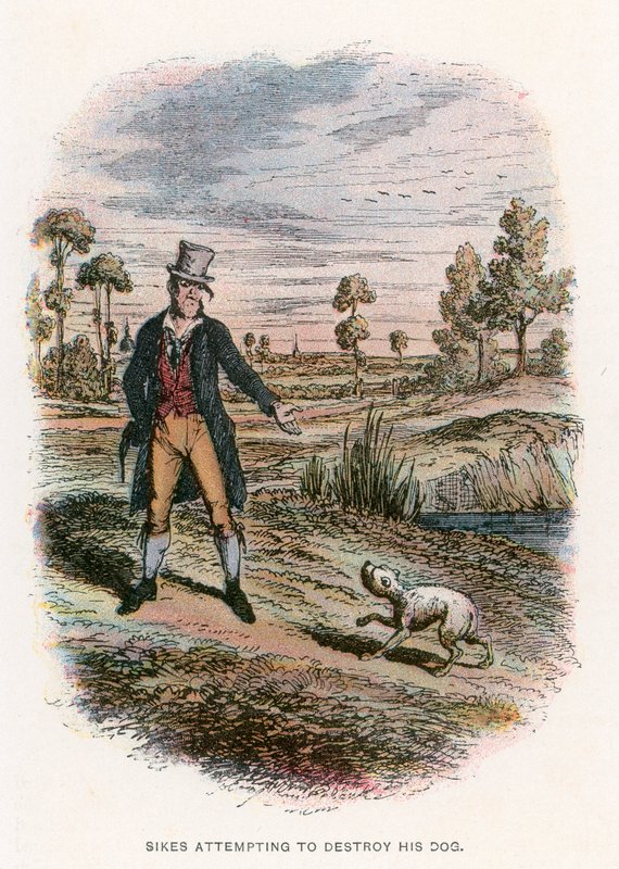 Kuvitus Oliver Twistille tekijältä John Leech