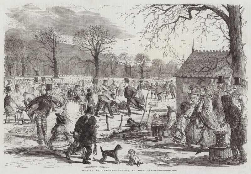 Luistelu Hyde-Parkissa tekijältä John Leech