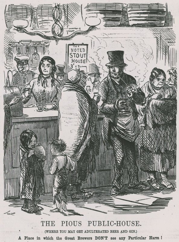 The Pious Public House, josta voi saada väärennettyä olutta ja giniä tekijältä John Leech
