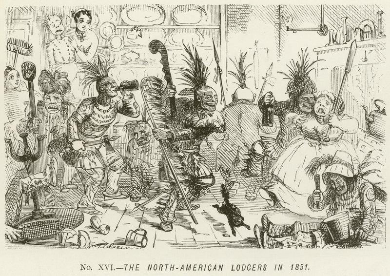 Pohjois-Amerikan majoittajat vuonna 1851 tekijältä John Leech