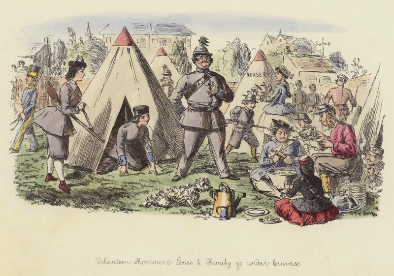Volunteer Movement, Jones ja perhe menevät Canvasin alle tekijältä John Leech