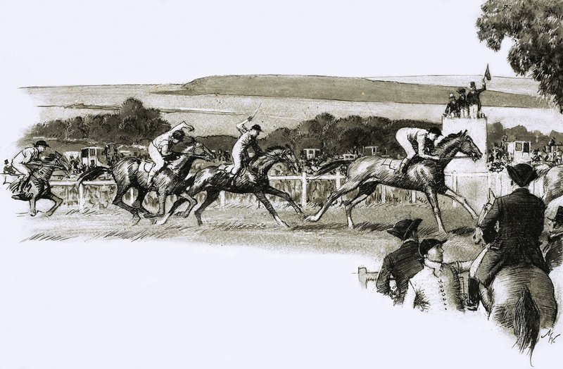 Ison-Britannian kuuluisin tasainen kilpailu, Derby. tekijältä John Millar Watt