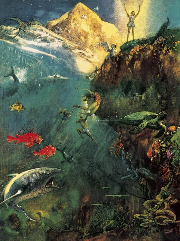 Maailma suolaveden alla. Walt Whitmanin runosta tekijältä John Millar Watt
