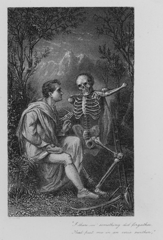 Robert Burns: Kuolema ja tohtori Hornbook (kaiverrus) tekijältä John Moyr (attr.to) Smith