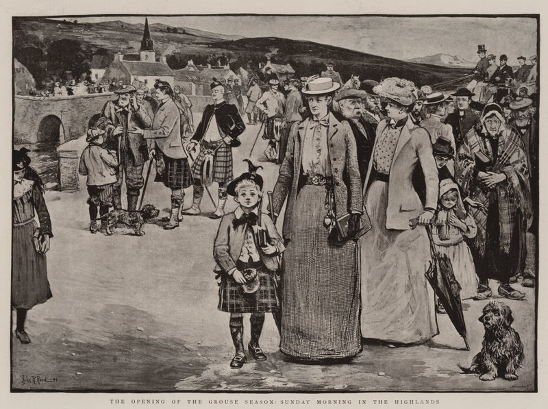 Grouse-kauden avaus, sunnuntaiaamu Highlandsissa tekijältä John Robertson Reid