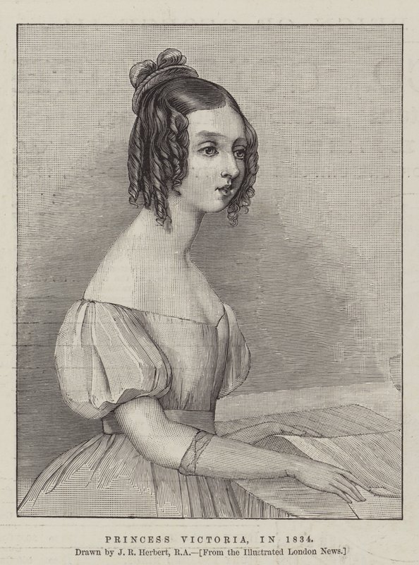 Prinsessa Victoria vuonna 1834 tekijältä John Rogers Herbert
