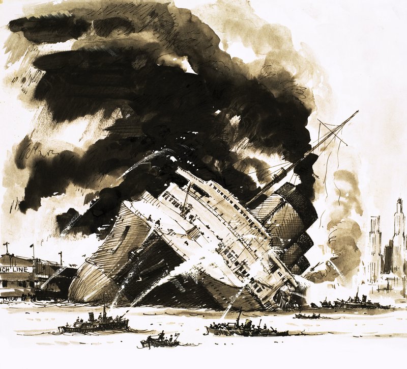 Suuret höyrylaivat: The Ship That Died in Dock. Normandie tekijältä John S. Smith