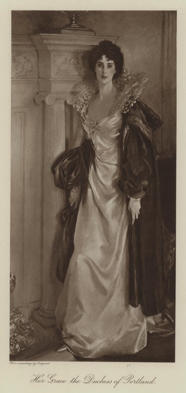 Hänen armonsa Portlandin herttuatar (litho) tekijältä John Singer (after) Sargent