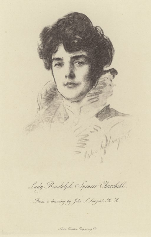 Lady Randolph Churchillin muotokuva tekijältä John Singer Sargent