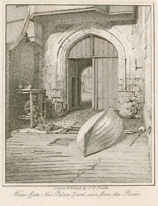 Water Gate, New Palace Yard, Westminster Palace tekijältä John Thomas Smith