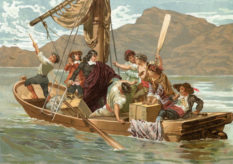 Descartes ja Elban veneilijät tekijältä Josep or Jose Planella Coromina