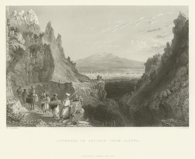 Lähestyminen Antiokiaan Alepposta, 1837 tekijältä Joseph Clayton Bentley