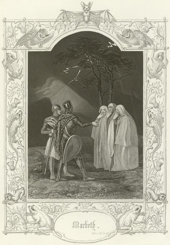 Macbeth, I näytös, kohtaus iii tekijältä Joseph Kenny Meadows