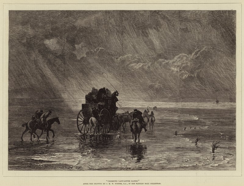 Lancaster Sandsin ylitys tekijältä Joseph Mallord William Turner