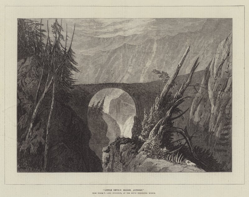 Pikku paholaisen silta, Altdorf tekijältä Joseph Mallord William Turner