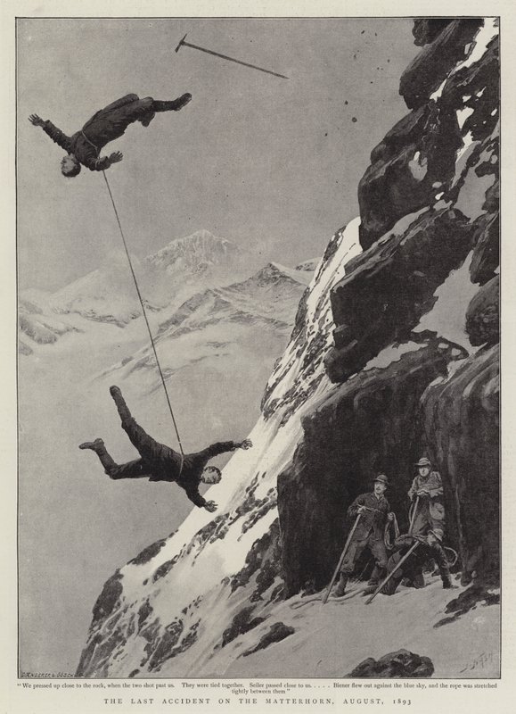 Viimeinen onnettomuus Matterhornilla, elokuu 1893 tekijältä Joseph Nash