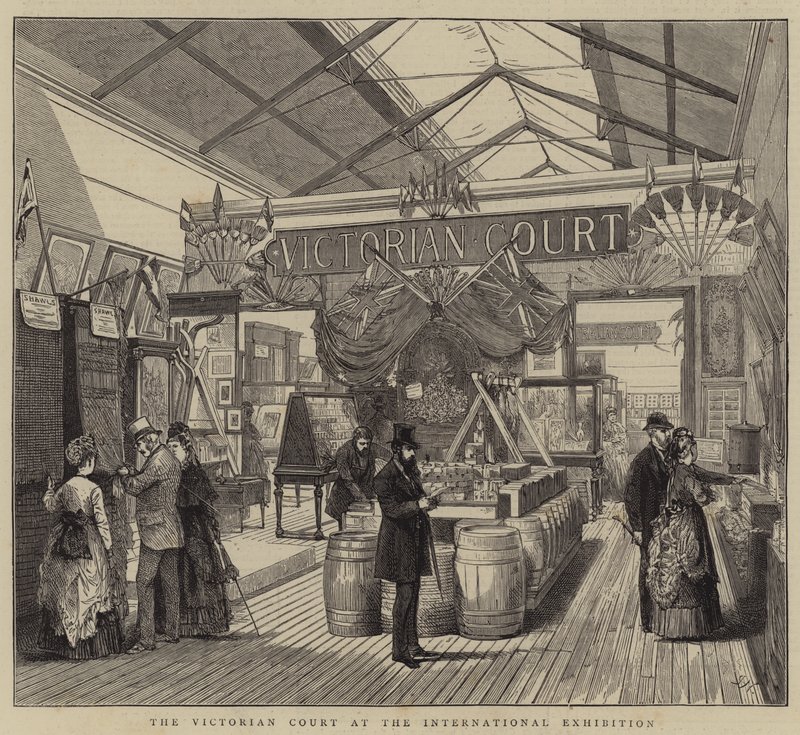 Victorian Court kansainvälisessä näyttelyssä tekijältä Joseph Nash
