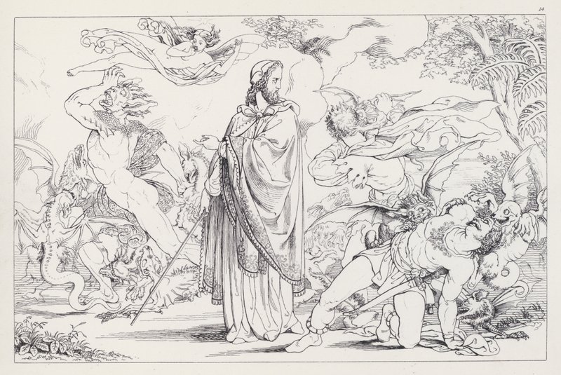 Shakespearen Myrsky, näytös IV, kohtaus 1. tekijältä Joseph Noel after Paton