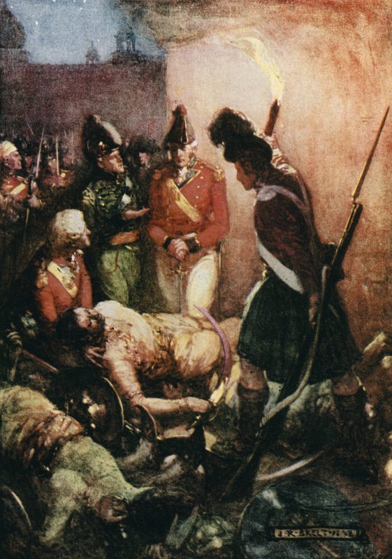 Tippoo Sultanin ruumis löydettiin haudattuna heidän seuraajiensa alle tekijältä Joseph Ratcliffe Skelton