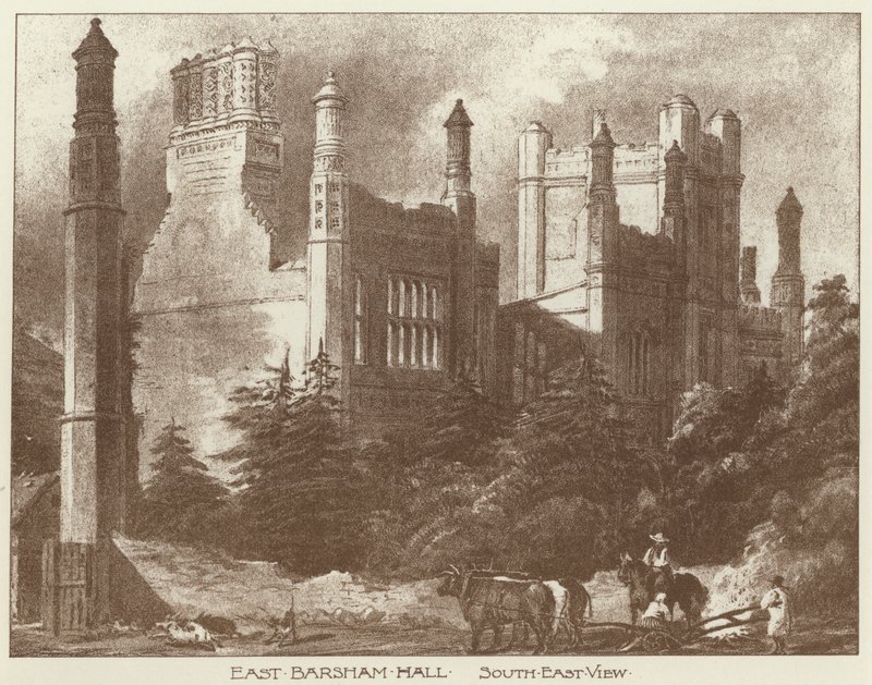 East Barsham Hall, Norfolk (litho) tekijältä Joseph (after) Nash