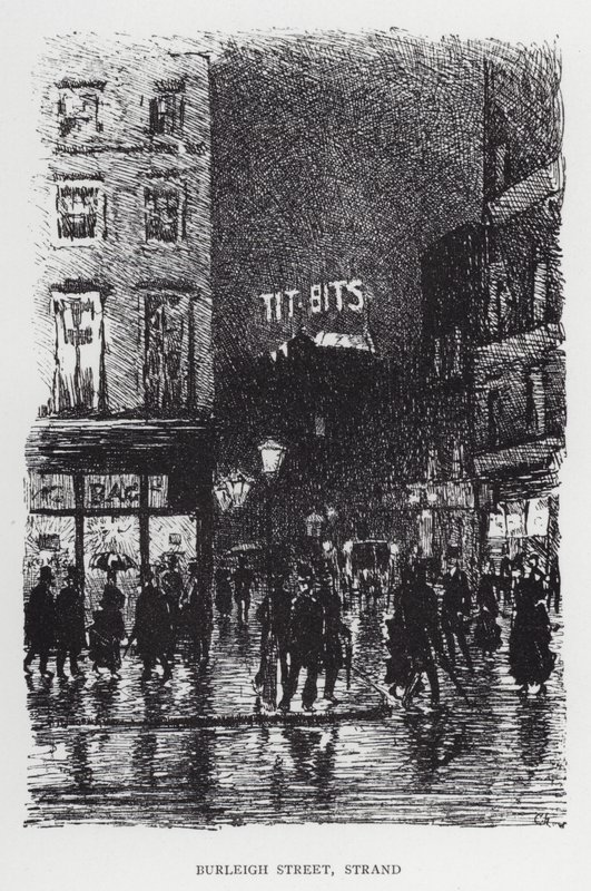 Burleigh Street, Strand (litho) tekijältä Joseph (after) Pennell