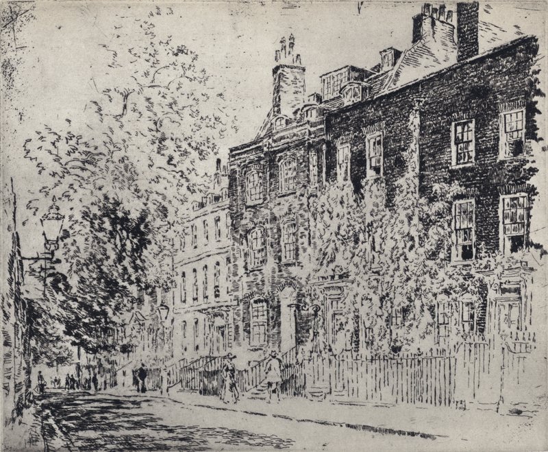 Great College Street (litho) tekijältä Joseph (after) Pennell