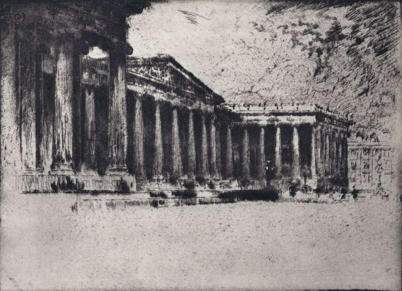 British Museum (litho) tekijältä Joseph (after) Pennell