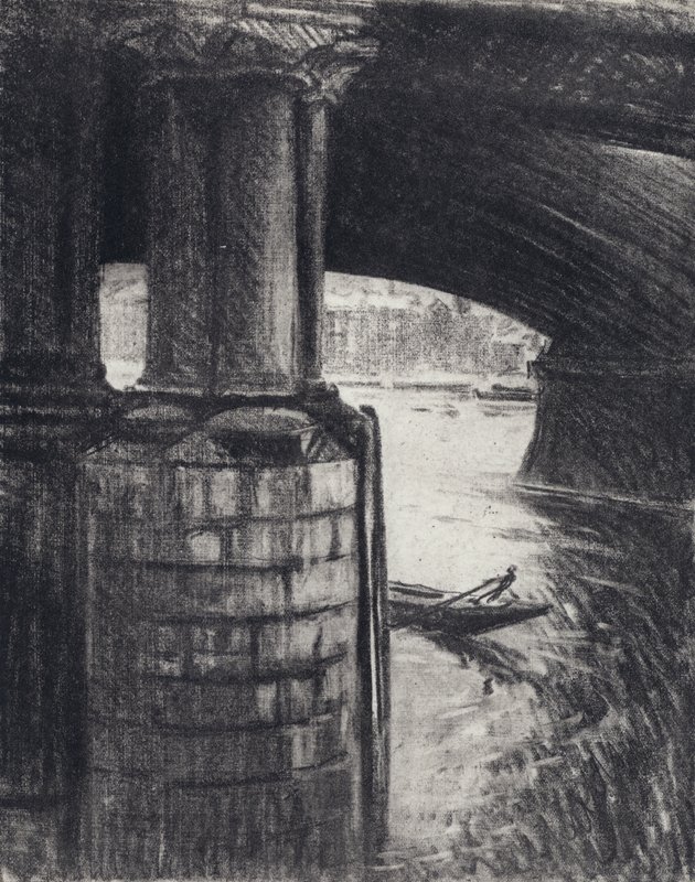 Under Blackfriars (litho) tekijältä Joseph (after) Pennell